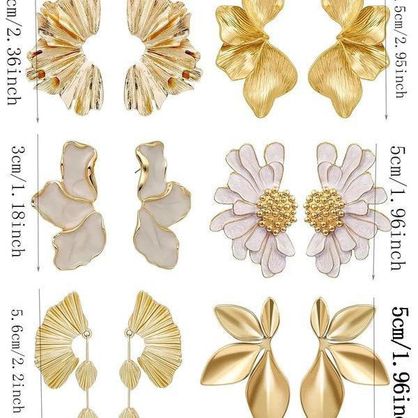 Elegant Flower Drop Earrings Collection