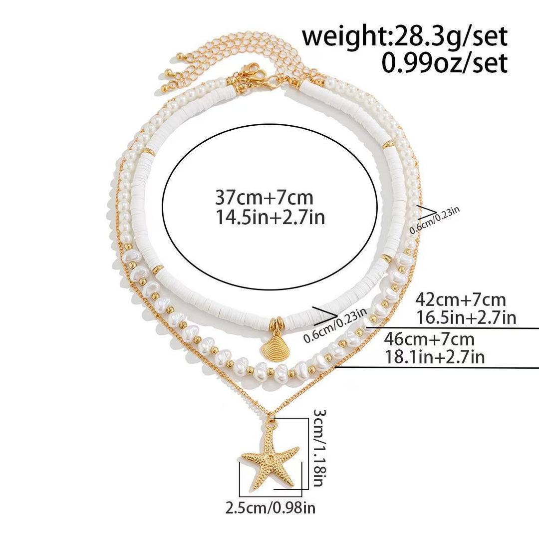 Ocean Pearl Shell Layered Necklace