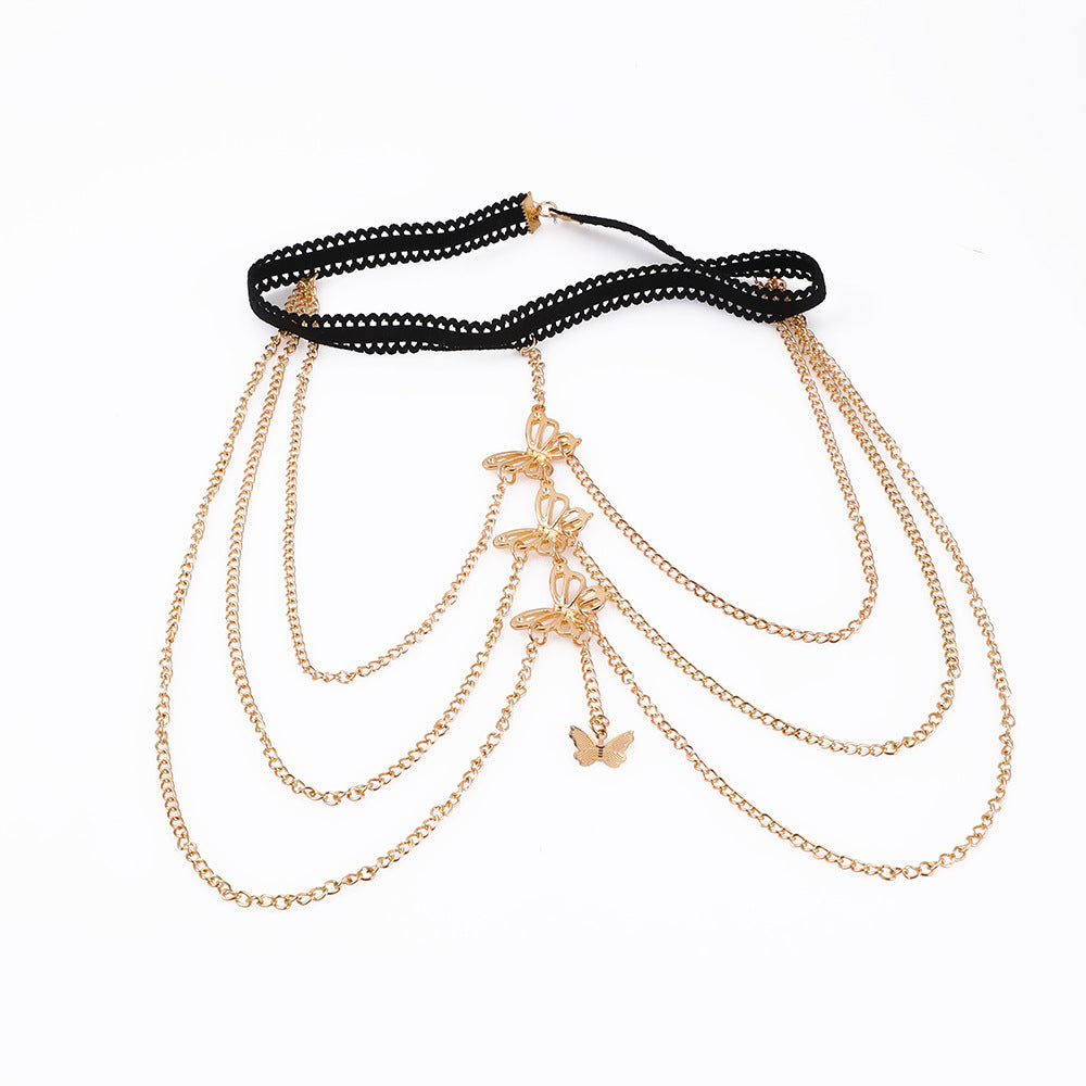 Butterfly Lace Thigh Chain