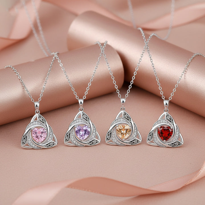 Eternal Trinity Birthstone Necklace
