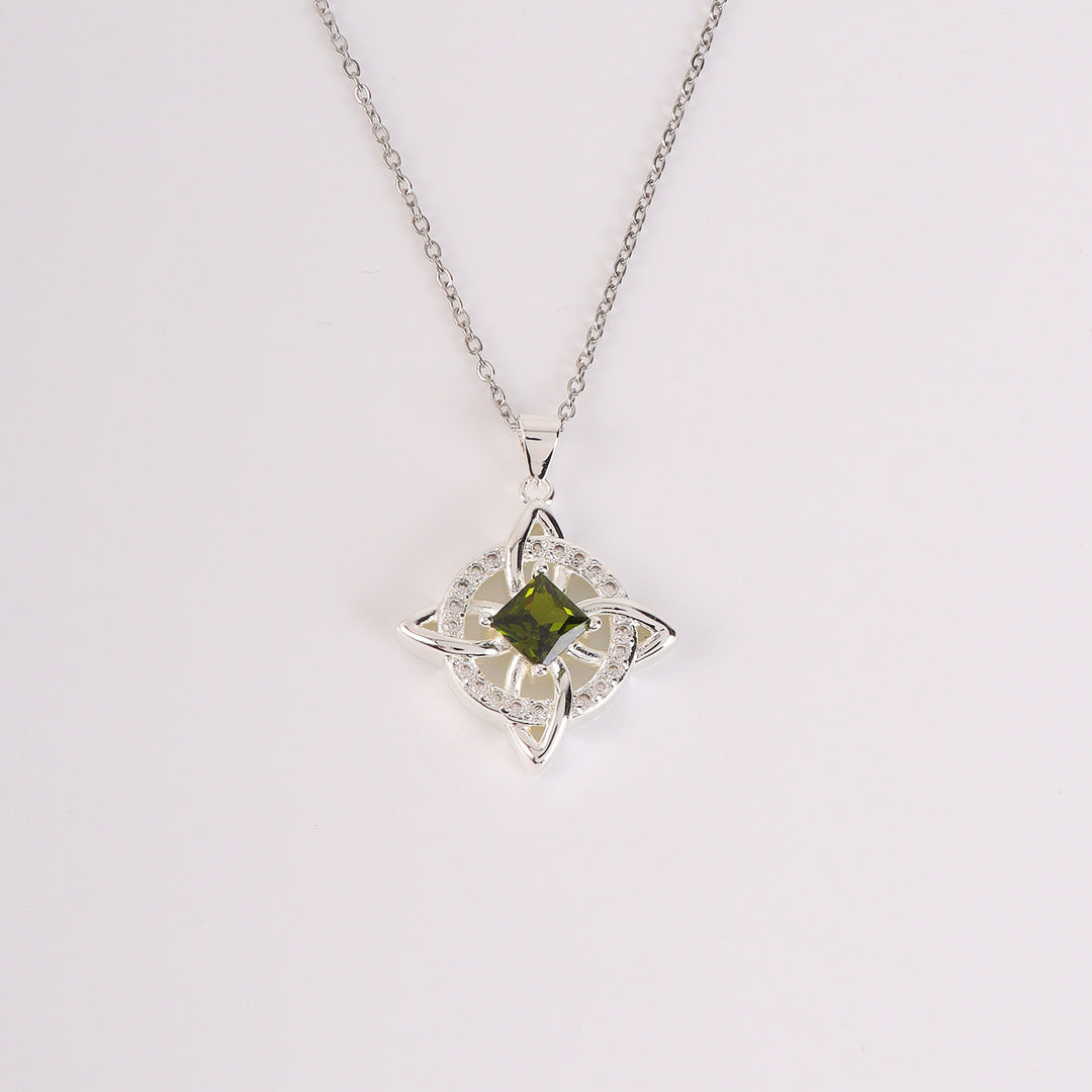 Birthstone Zircon Pendant Necklace