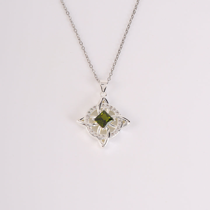 Birthstone Zircon Pendant Necklace