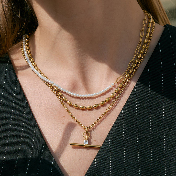 Talia T-Bar Pendant Necklace