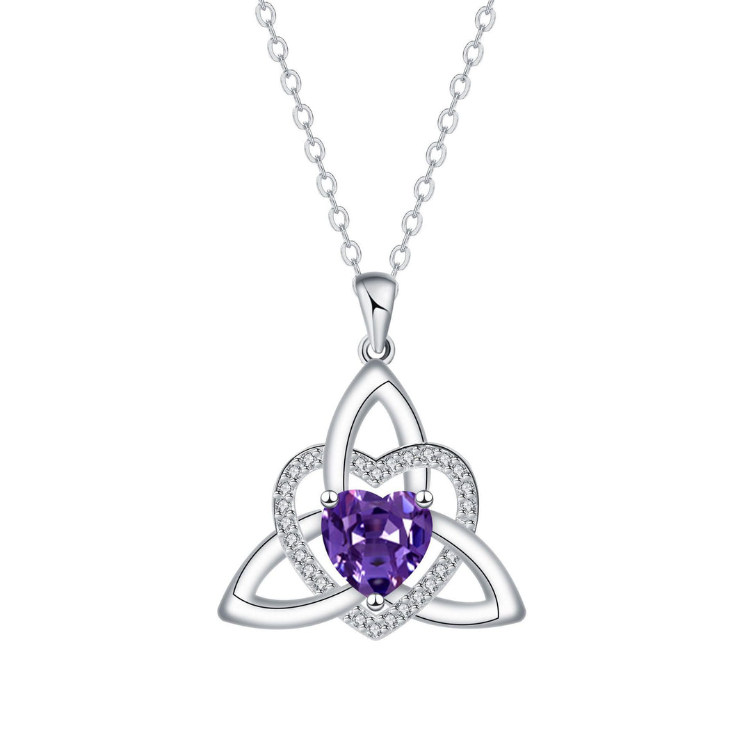 Celtic Heart Birthstone Necklace