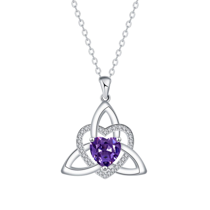 Celtic Heart Birthstone Necklace