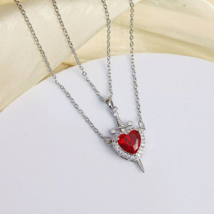 Sword Heart Ruby Necklace