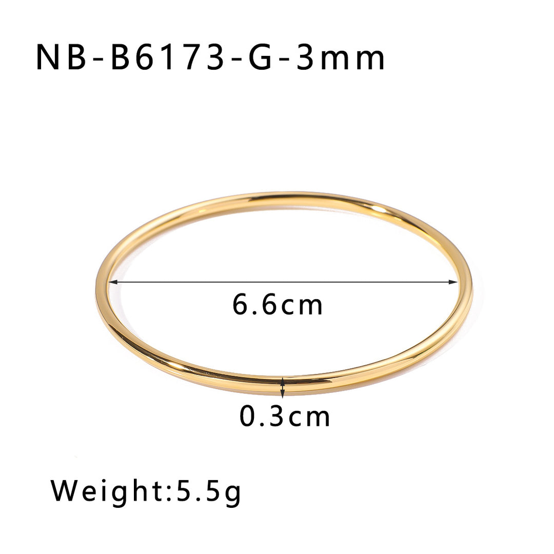 Minimalist Smooth Bangle Bracelet