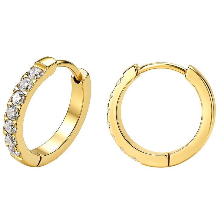 Pavé Zirconia Hoop Earrings