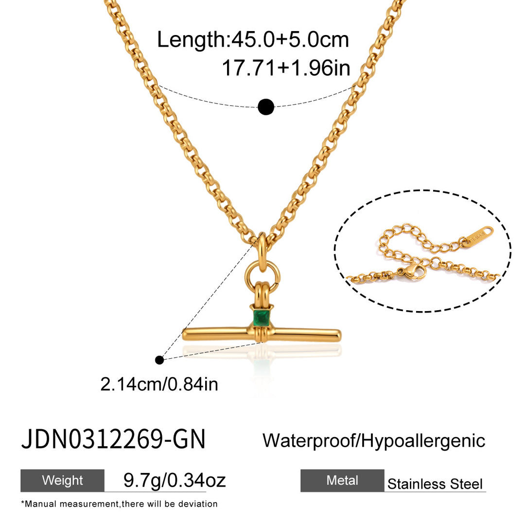 Talia T-Bar Pendant Necklace