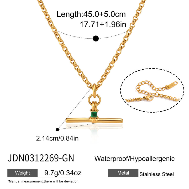 Talia T-Bar Pendant Necklace