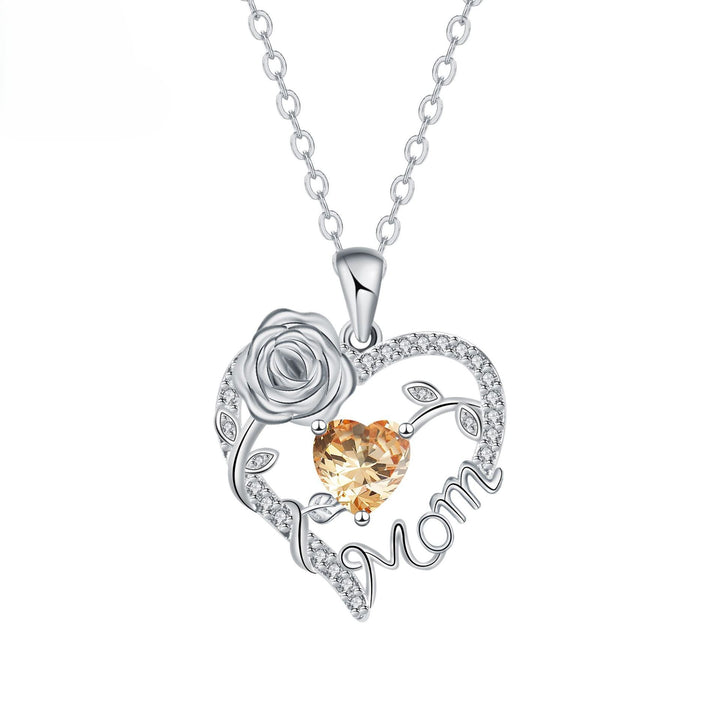 Rose Heart Love Pendant Necklace