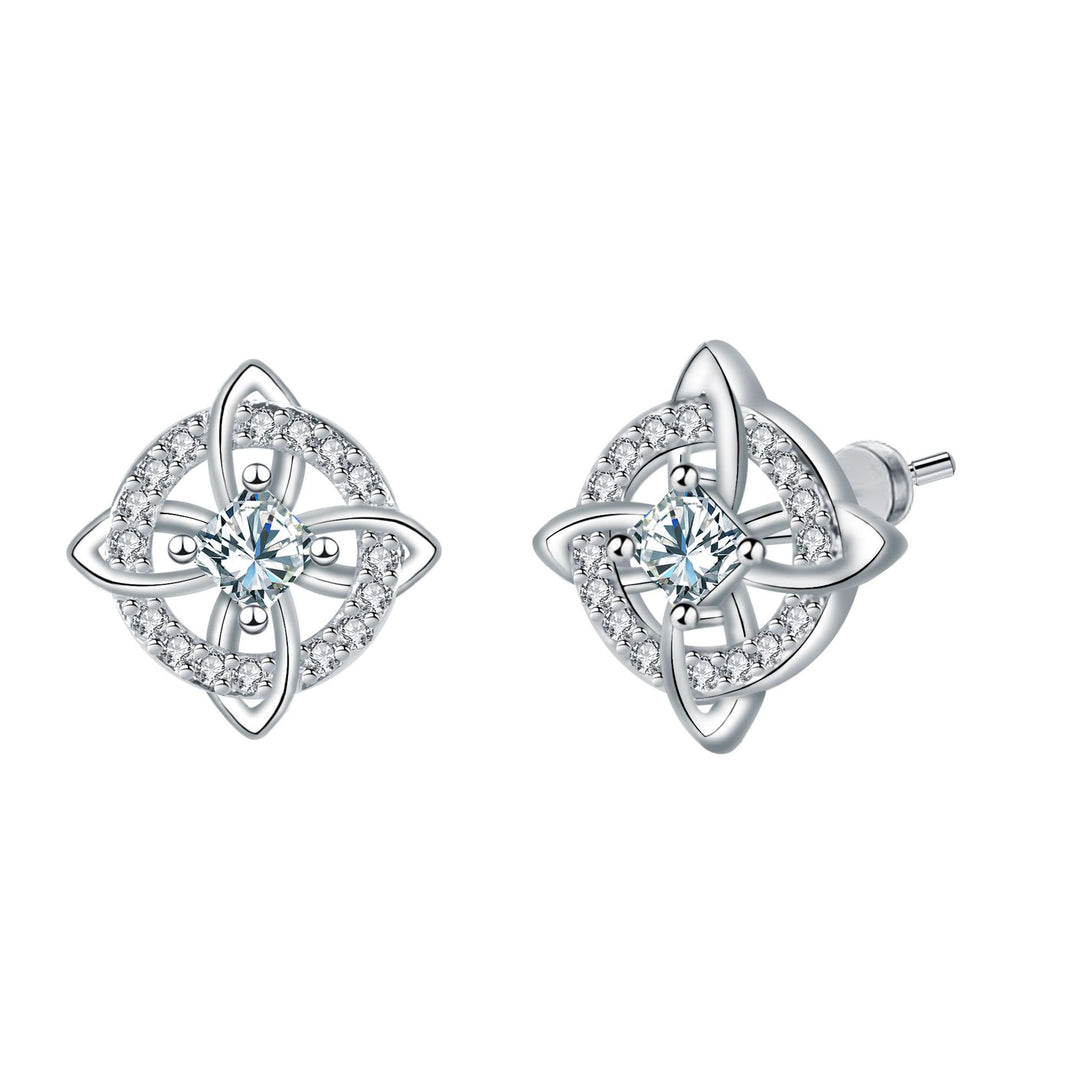 Birthstone Celtic Knot Stud Earrings