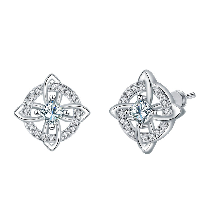 Birthstone Celtic Knot Stud Earrings