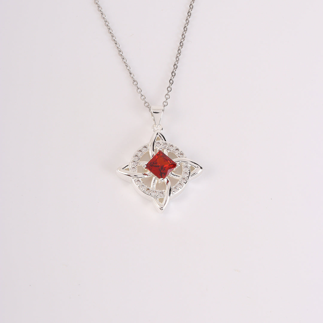 Birthstone Zircon Pendant Necklace