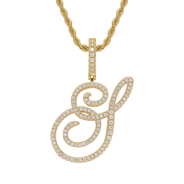 Personalized Letter Zircon Pendant Necklace