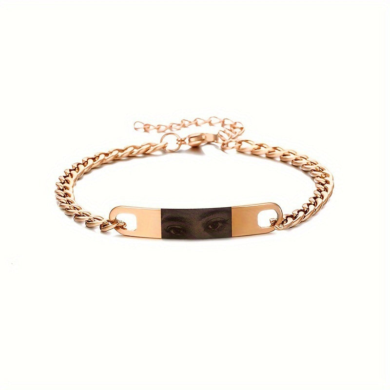 Engraved Chain Bracelet