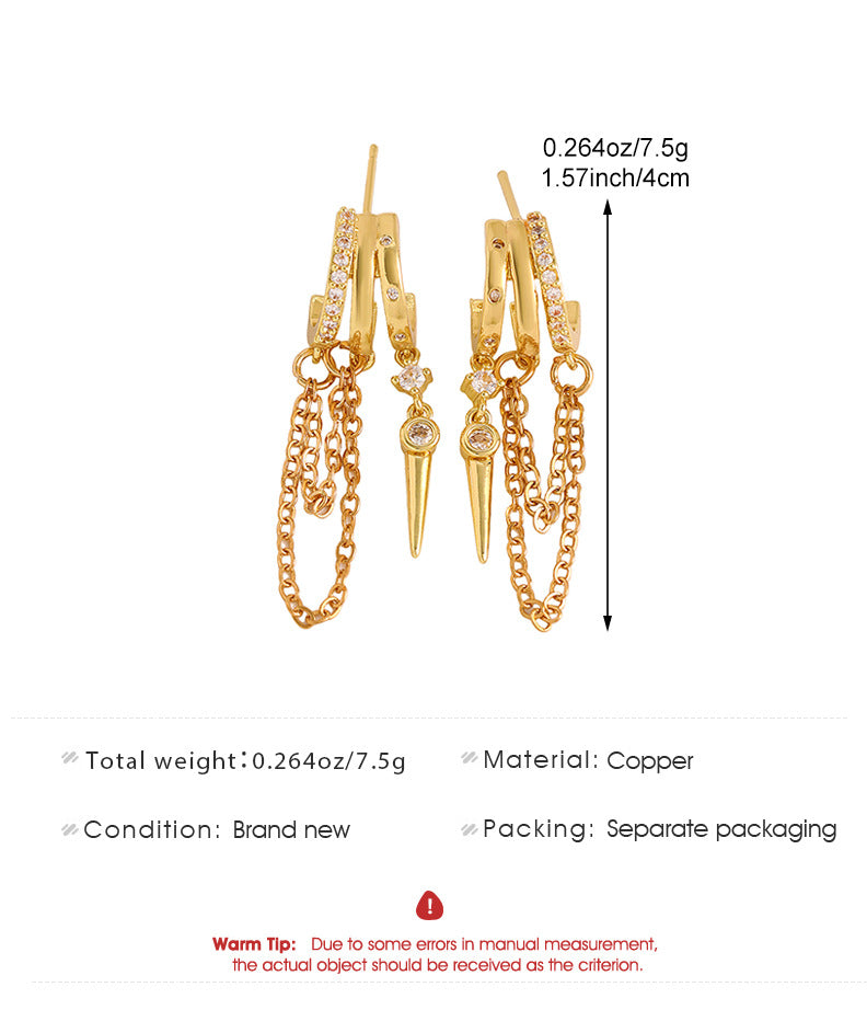 Celestial Chain Drop Earrings