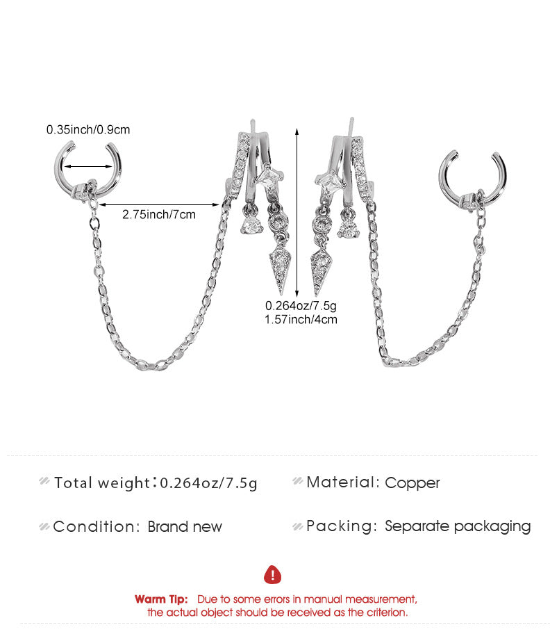 Celestial Chain Drop Earrings