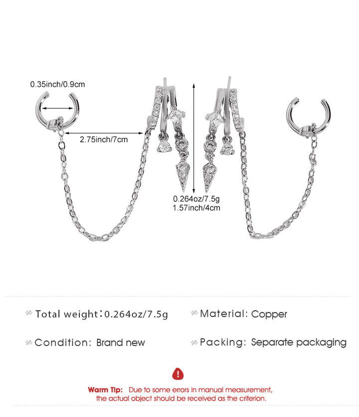 Celestial Chain Drop Earrings