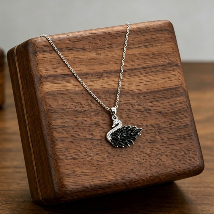 Swan Crystal Pendant Necklace