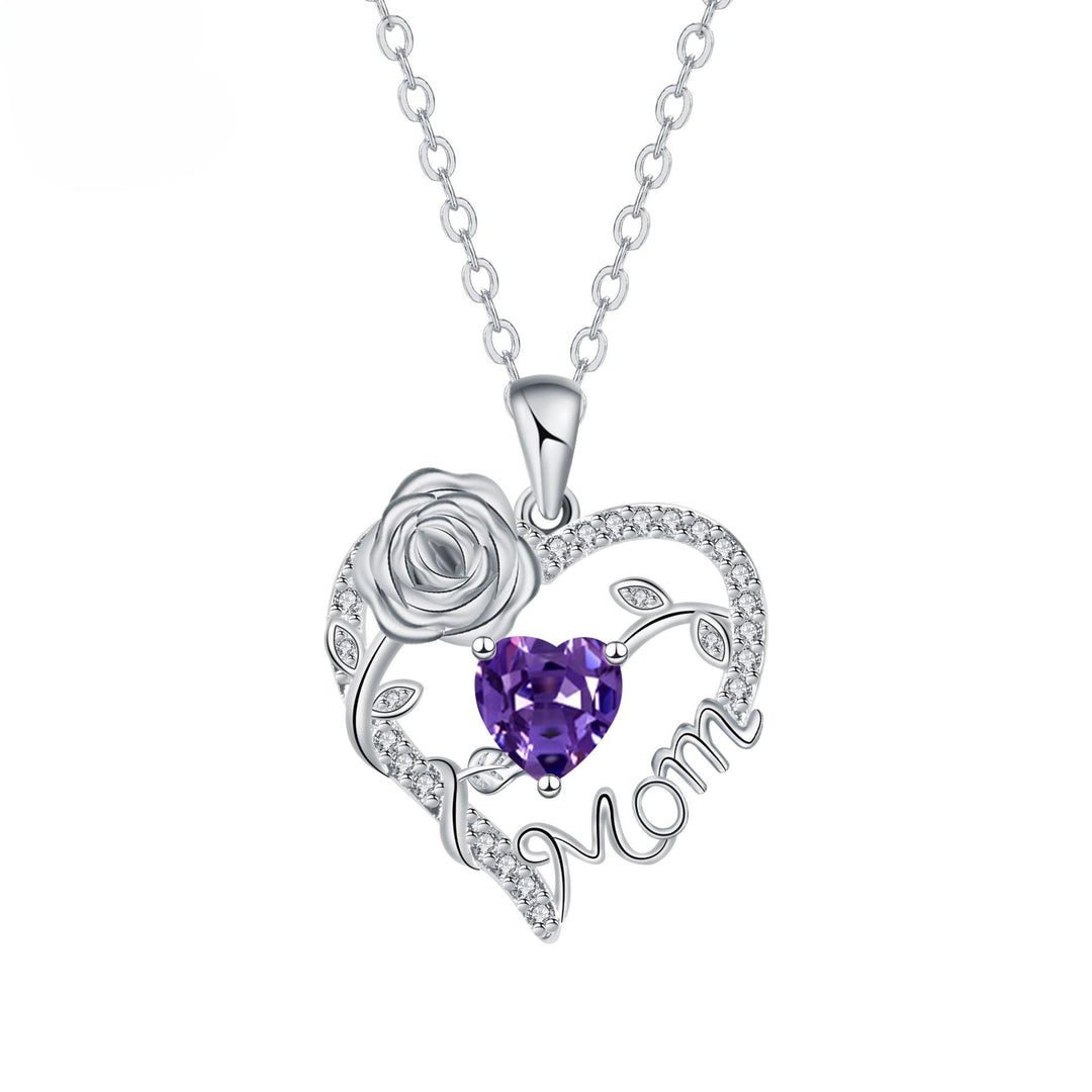 Rose Heart Love Pendant Necklace