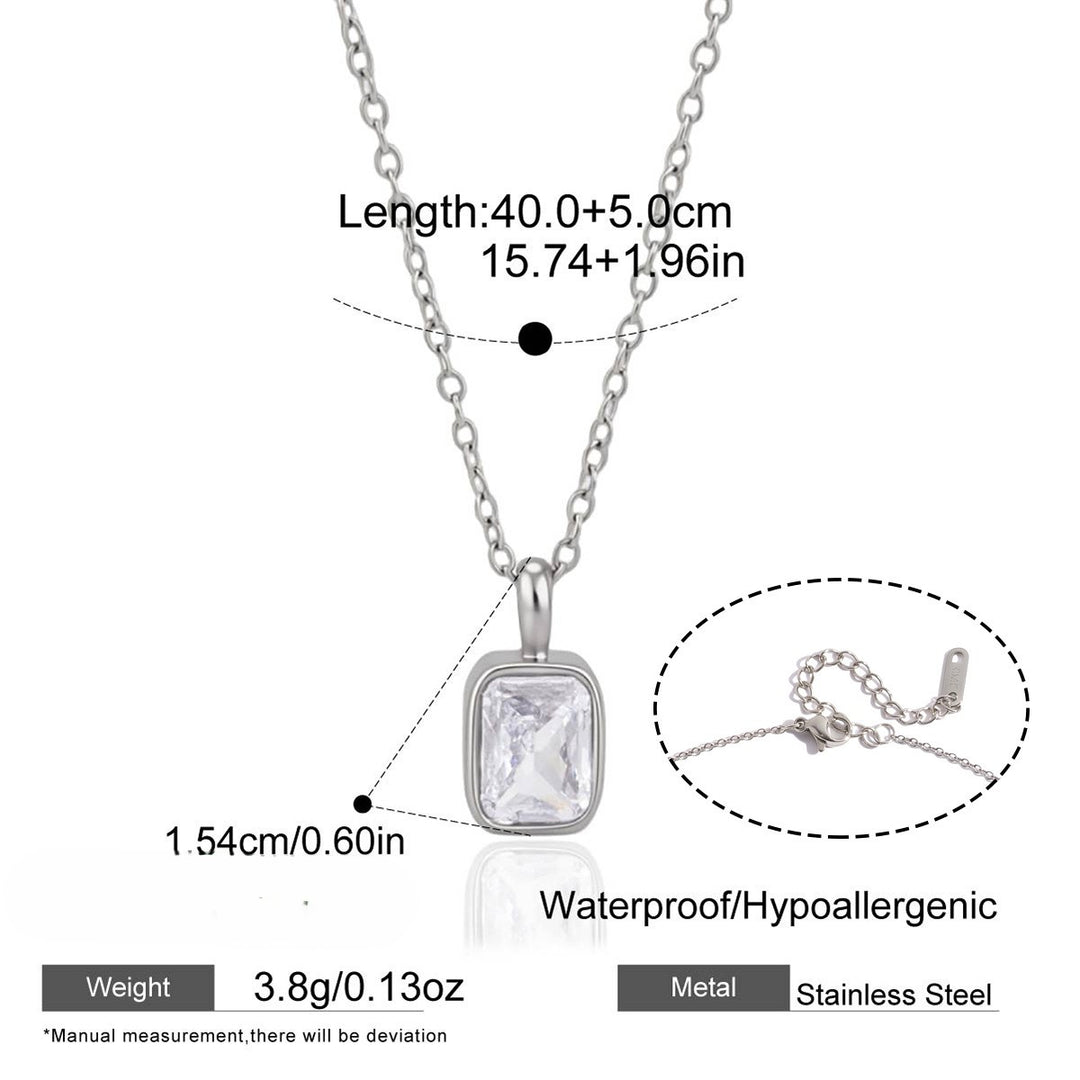 Luminous Bezel Pendant Necklace