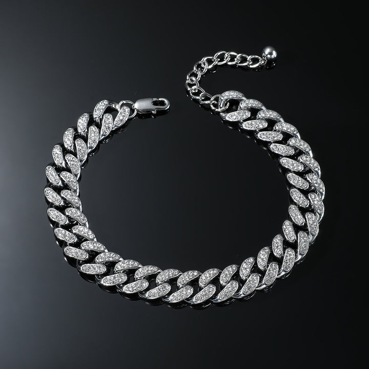 Pavé Cuban Link Anklet