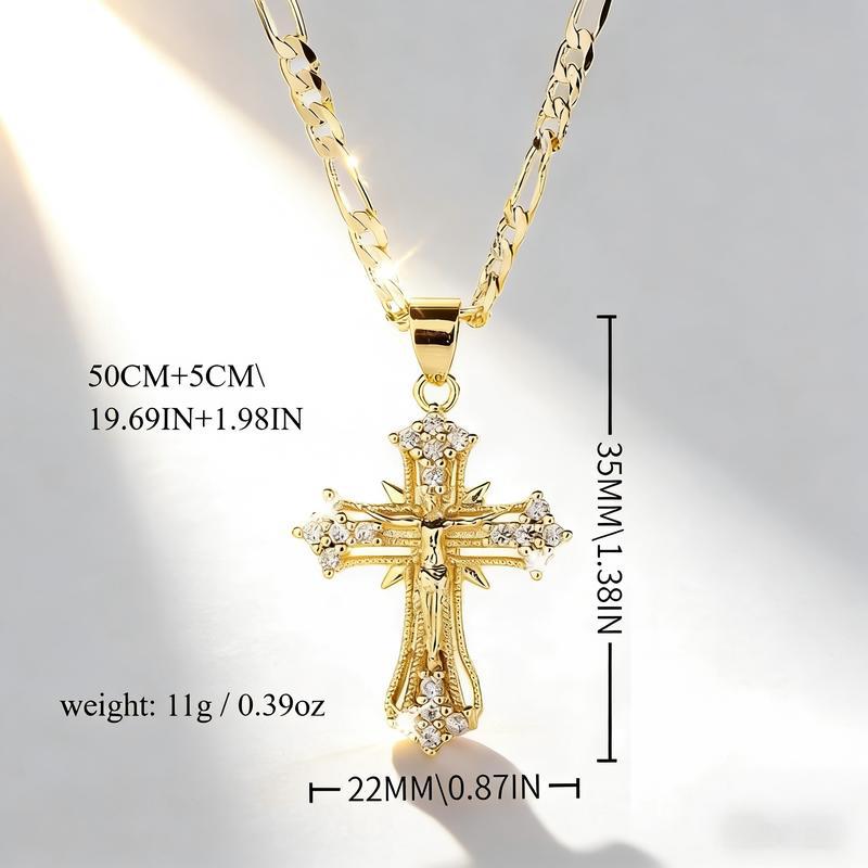 Crystal Cross Pendant Necklace