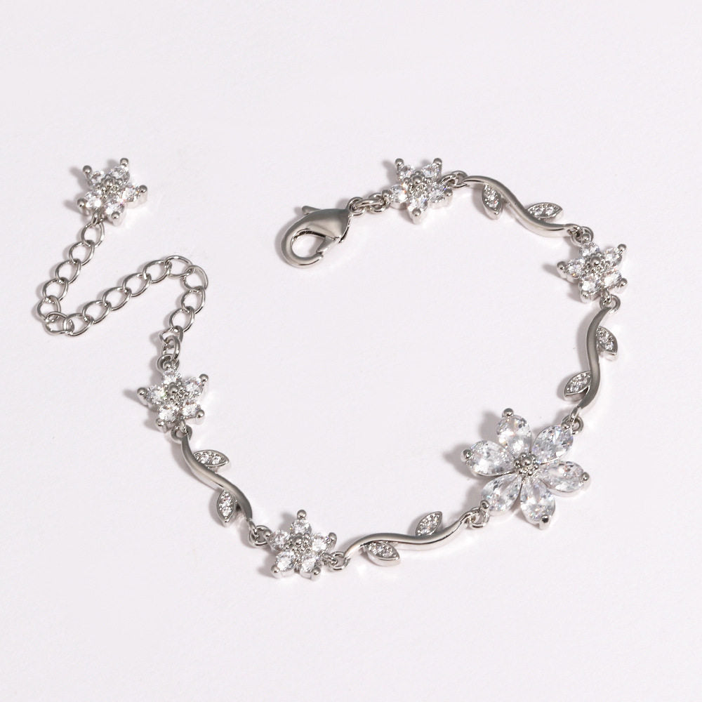 Multicolor Floral Zircon Bracelet