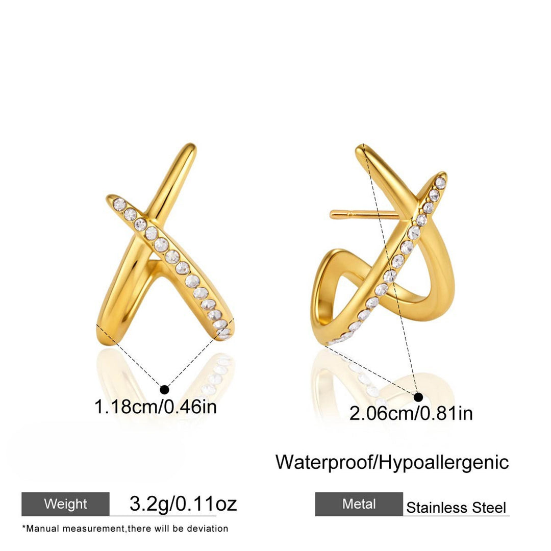 Crossed Spark Earrings