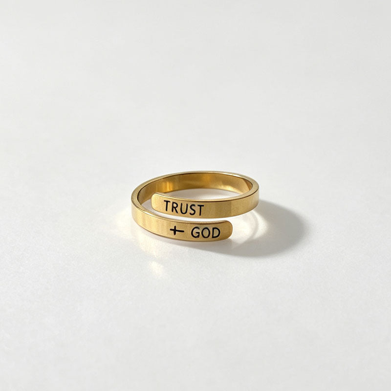 Trust God Inspirational Faith Ring