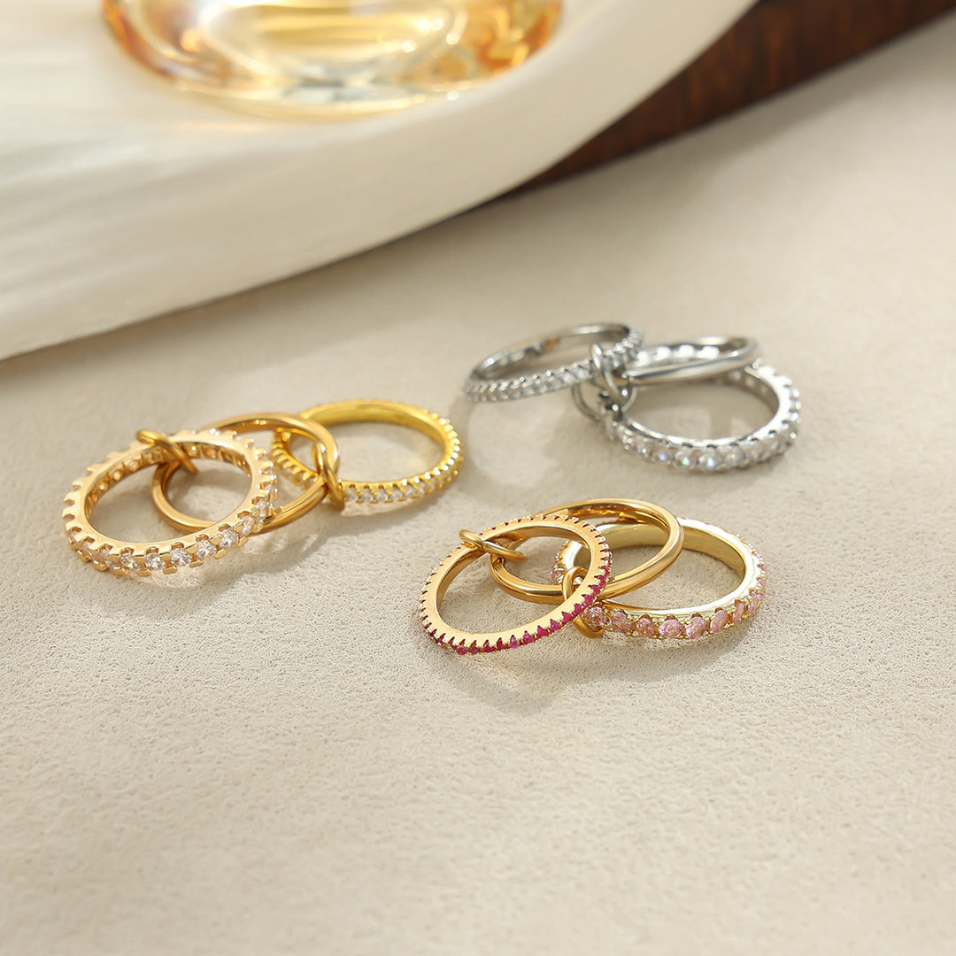Triple Band Zirconia Ring