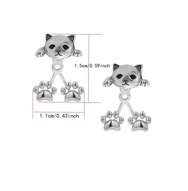 Cute Cat Paw Stud Earrings