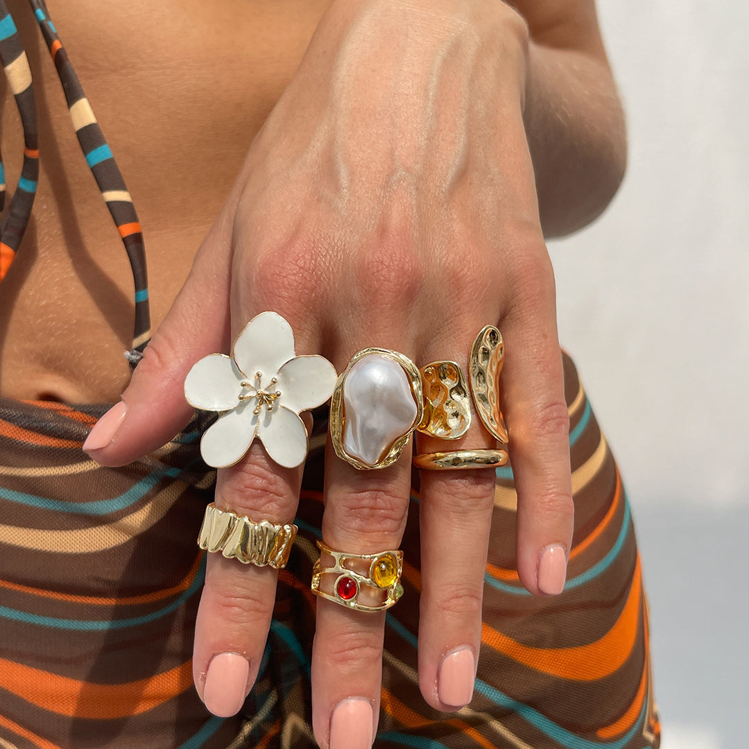 Artistic Irregular Adjustable Ring Collection