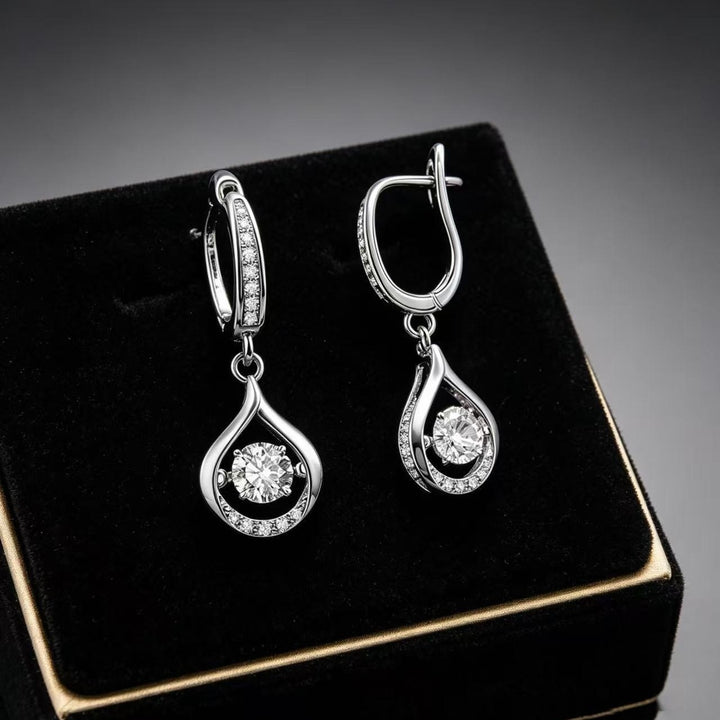 Teardrop Zircon Drop Earrings