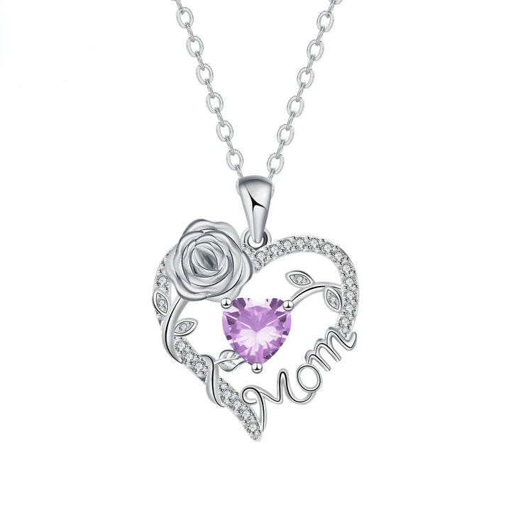Rose Heart Love Pendant Necklace