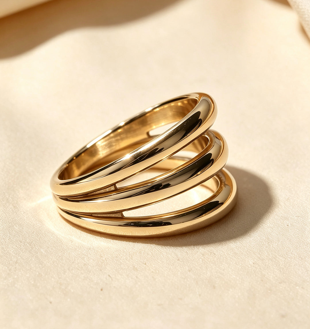 Spiral Infinity Statement Ring