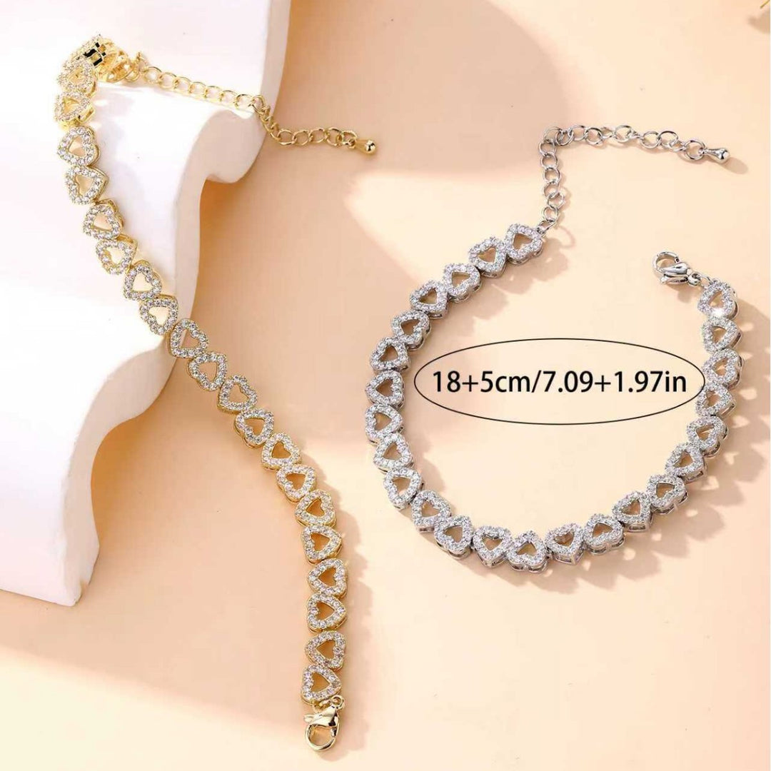 Heart Zircon Tennis Bracelet