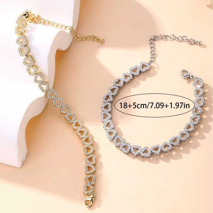 Heart Zircon Tennis Bracelet