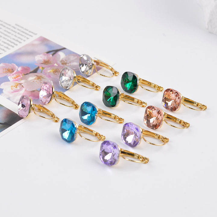Colorful Crystal Drop Earrings Set