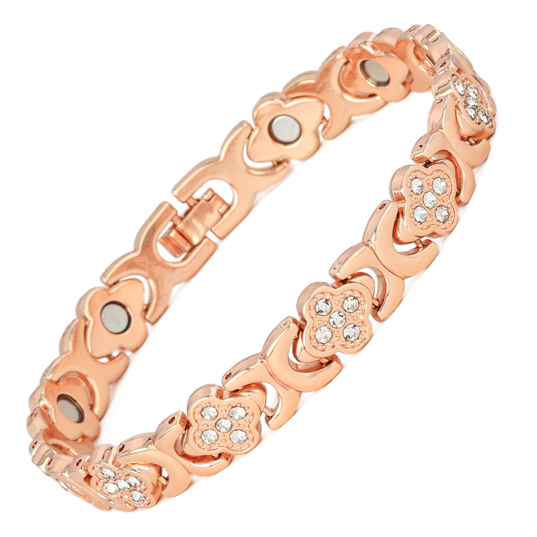 Four-Leaf Clover Zircon Bracelet