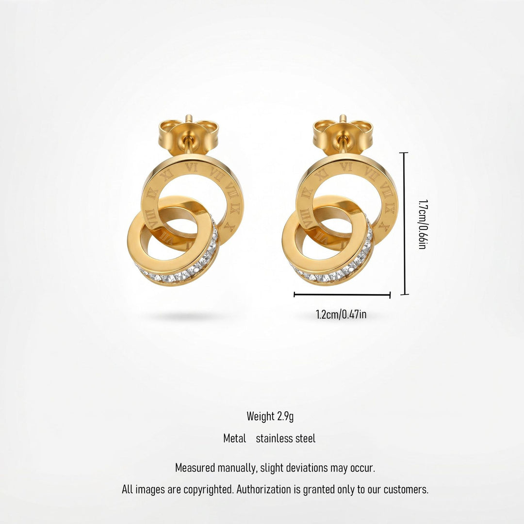 Roman Ring Drop Earrings