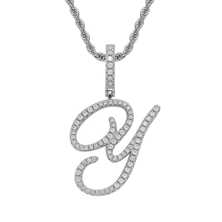 Personalized Letter Zircon Pendant Necklace