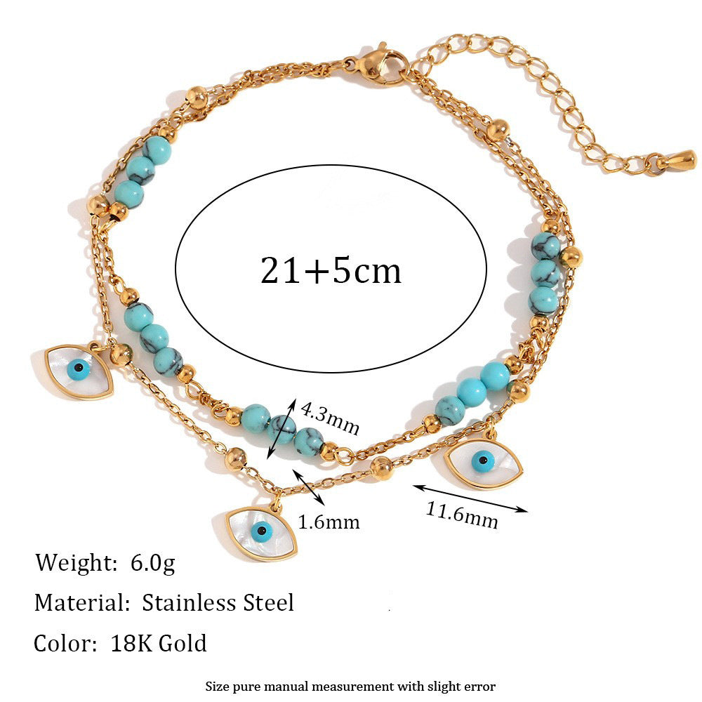 Evil Eye Beaded Anklet