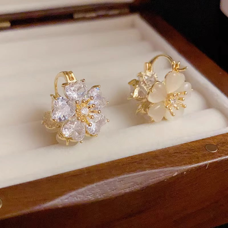 Luminous Blossom Double-Sided Earrings
