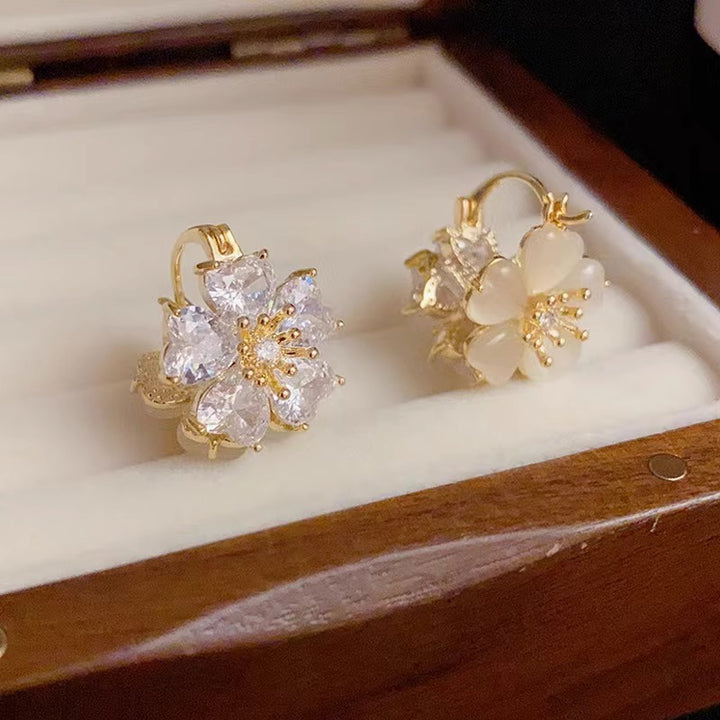 Luminous Blossom Double-Sided Earrings