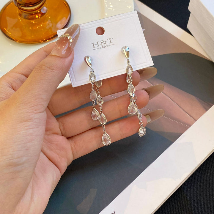 Teardrop Crystal Dangle Earrings