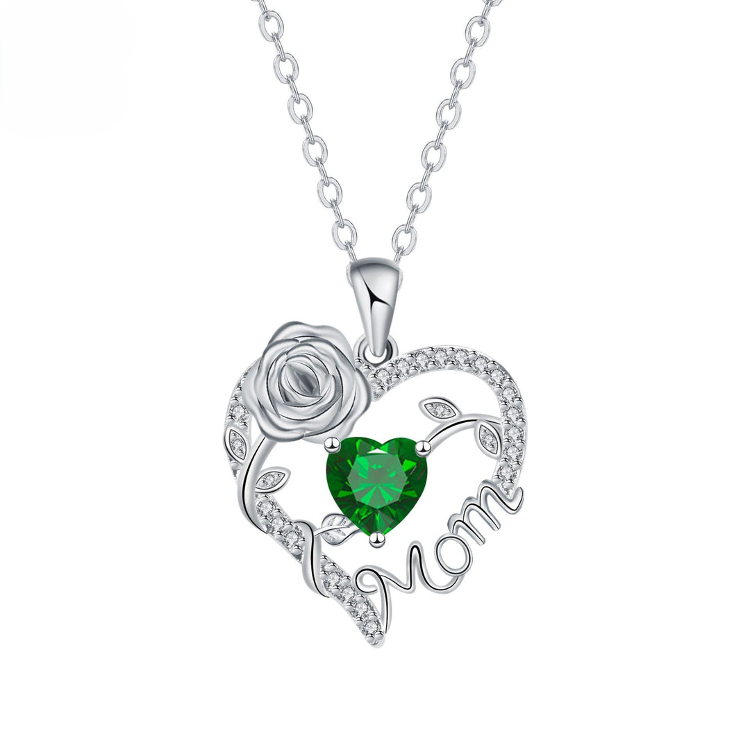 Rose Heart Love Pendant Necklace