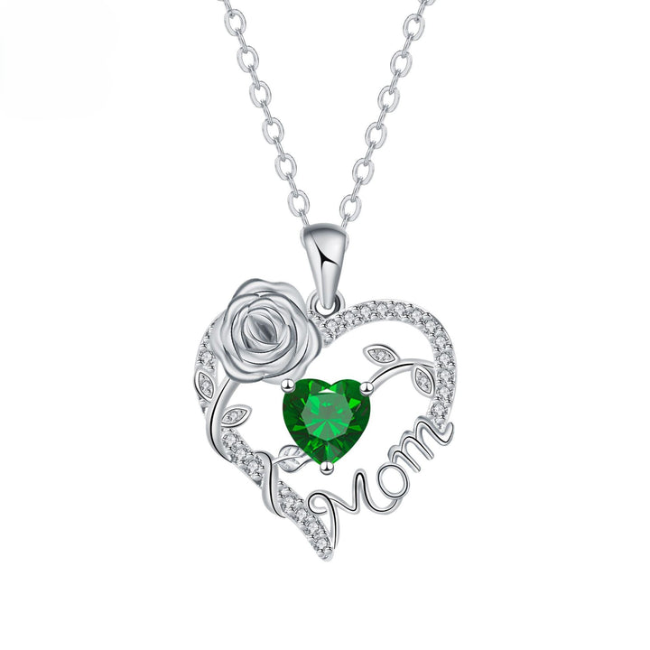 Rose Heart Love Pendant Necklace