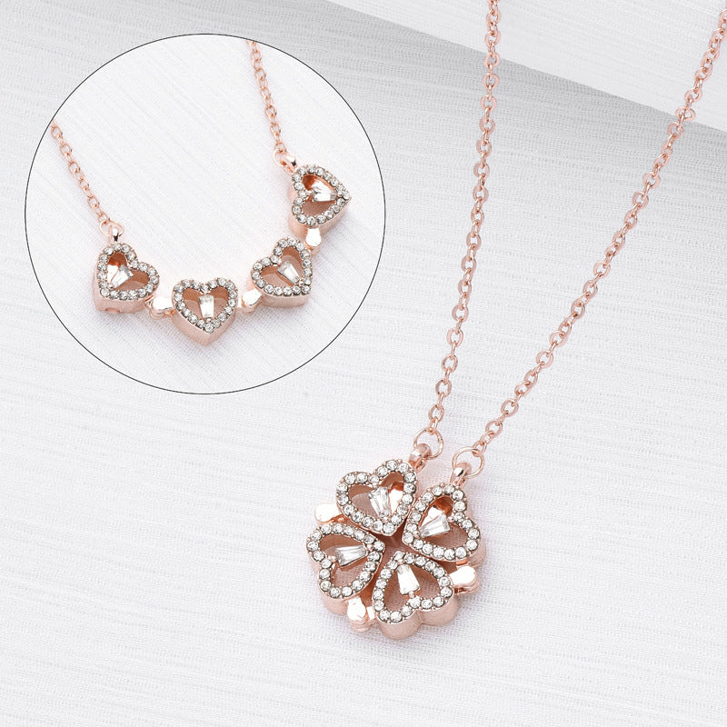 Transformable Four Heart Necklace